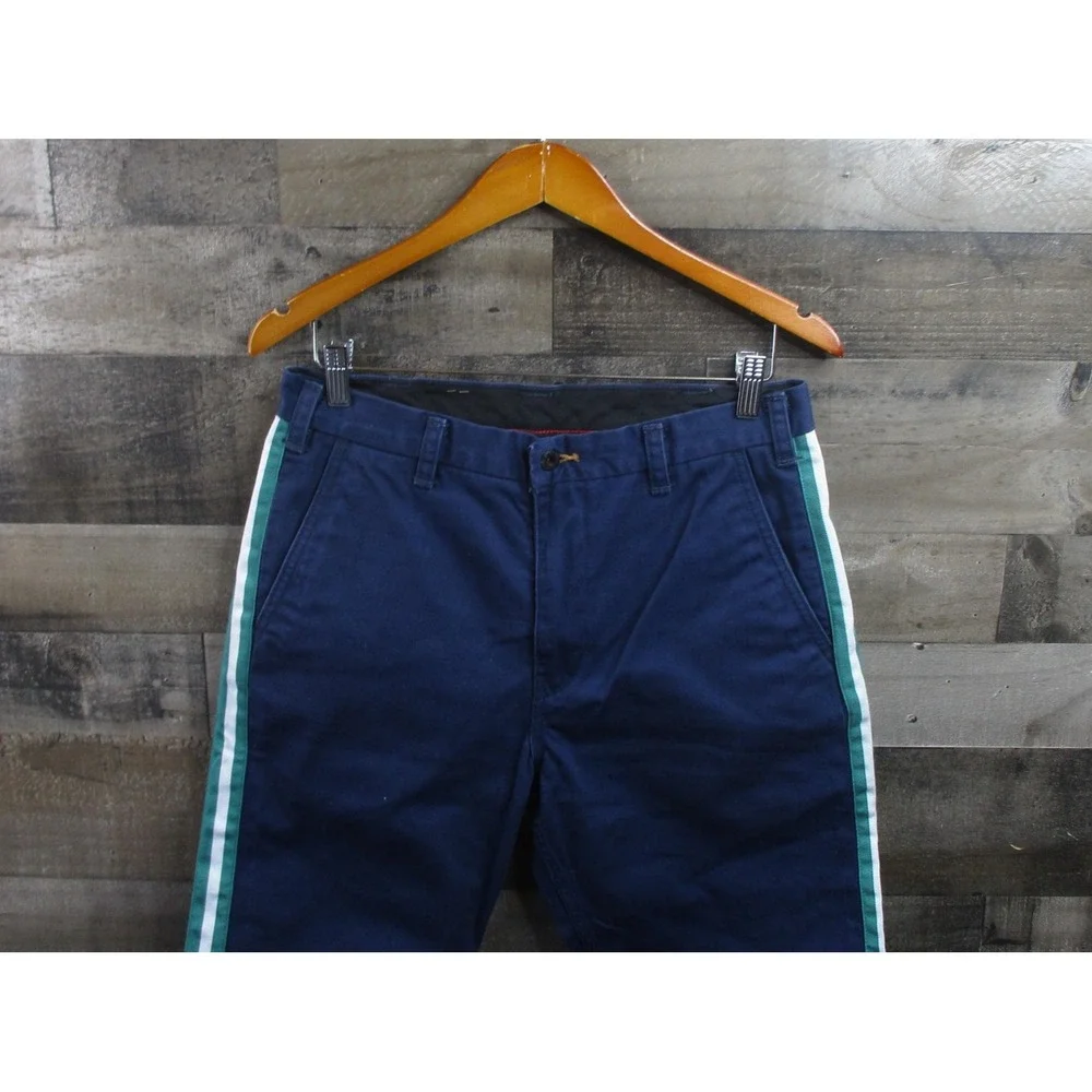 Levis Skateboarding Pants Mens 31x30 Navy Blue Side Stripe Chino 95588-0024